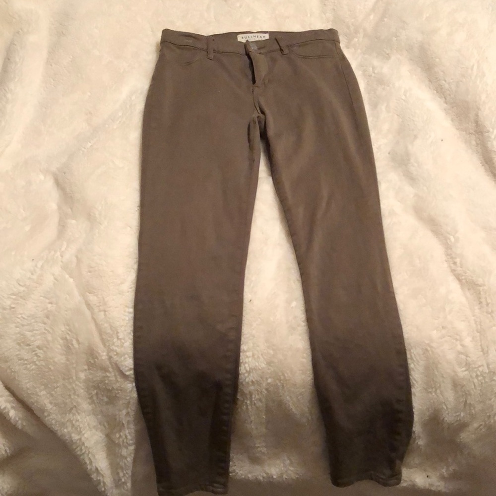 Olive green ankle jeggings